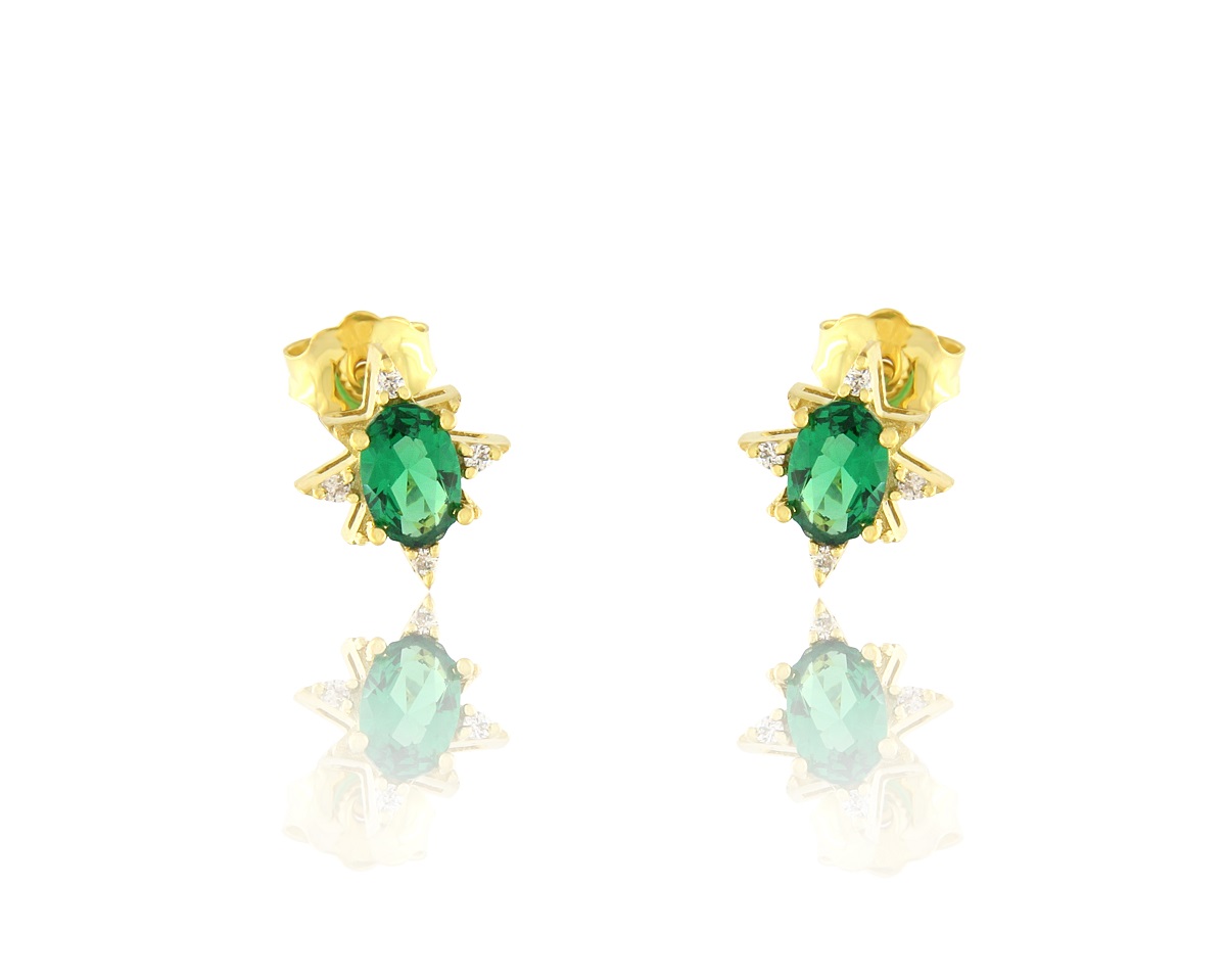 EAR-RI-000773GGr_saqu-66 Earrings 14Κ ΕΑR-RI-000773