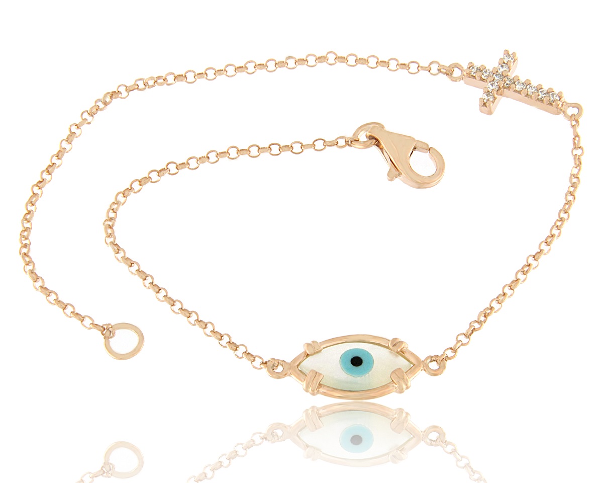 Βραχιόλι μάτι 14K BRC-S-000241A