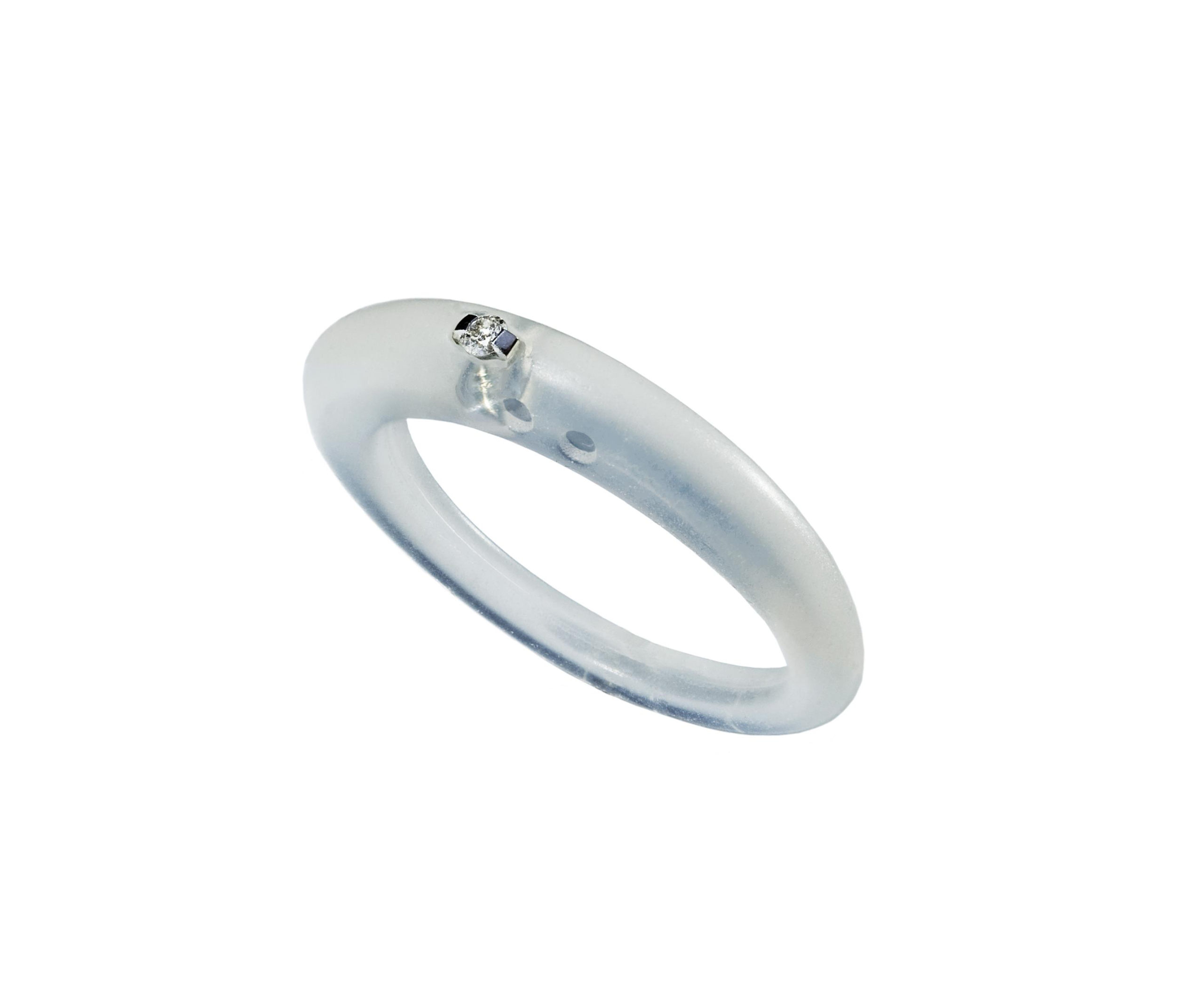 Ring RI DUΕ ΡUΝΤΙ ΤRΑΝSΡ WΗΙΤΕ