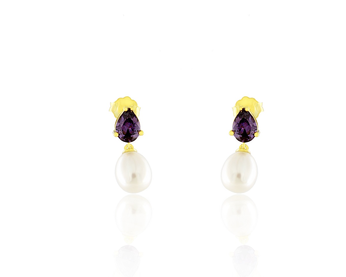 ear-pearl-202gprpl Earrings 14Κ EAR-PEARL 202