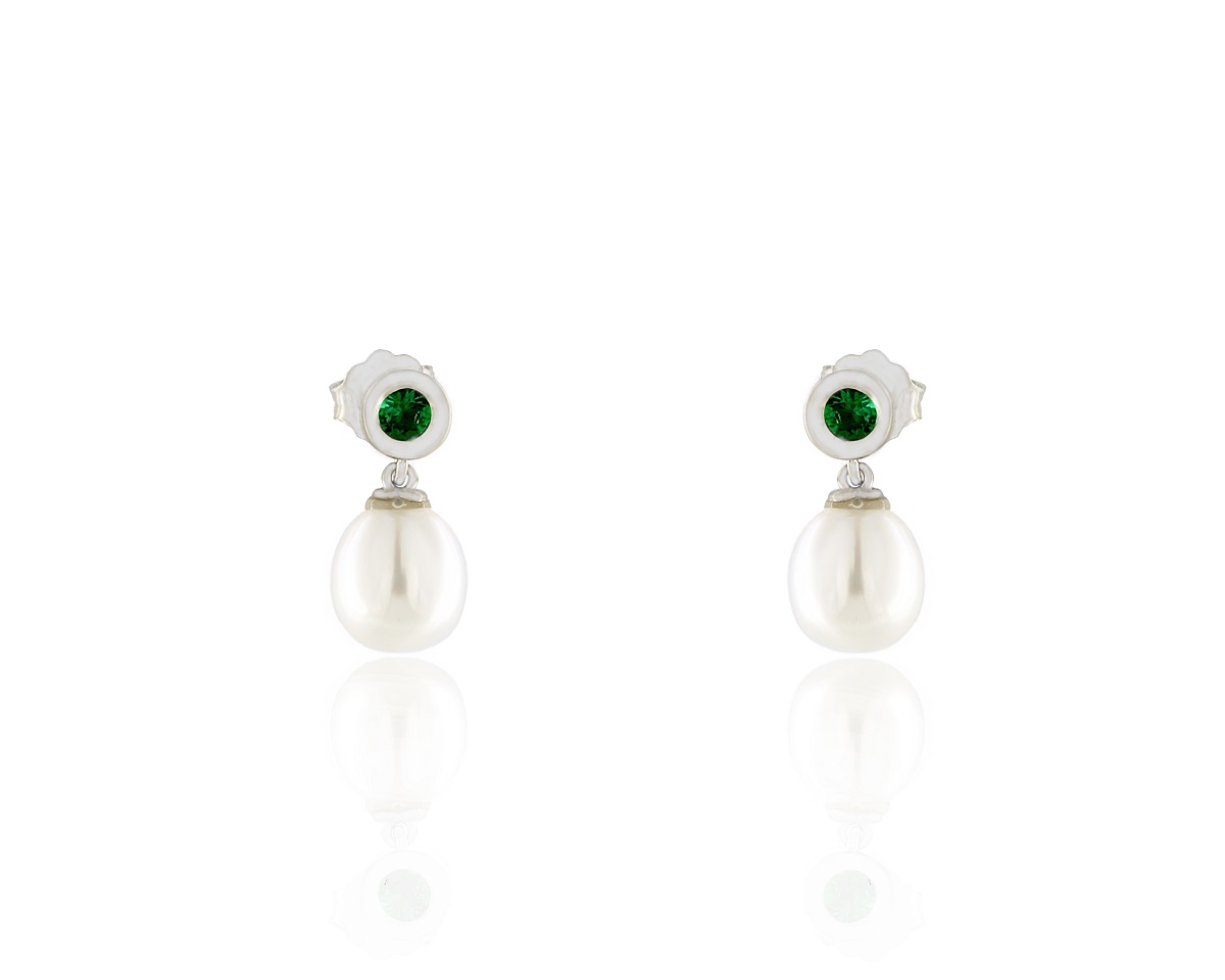 ear-pearl-575wgr Earrings 14Κ EAR-PEARL 575