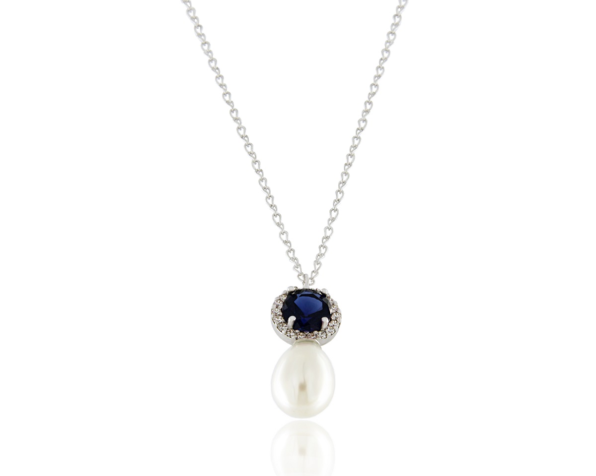 men-pearl-458wbl-n Μενταγιόν 14K ΡΝD-ΡΕΑRL458
